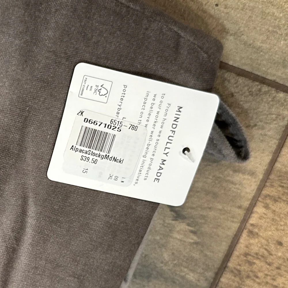 Gray Alpaca Socking Faux Fur - Medium